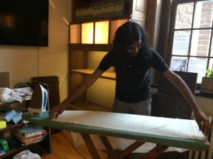 Girish on ironing duty